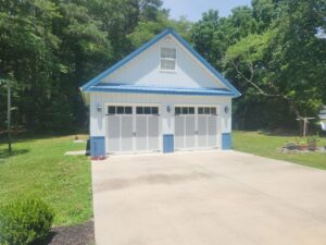 a garage with perfect garage door balance